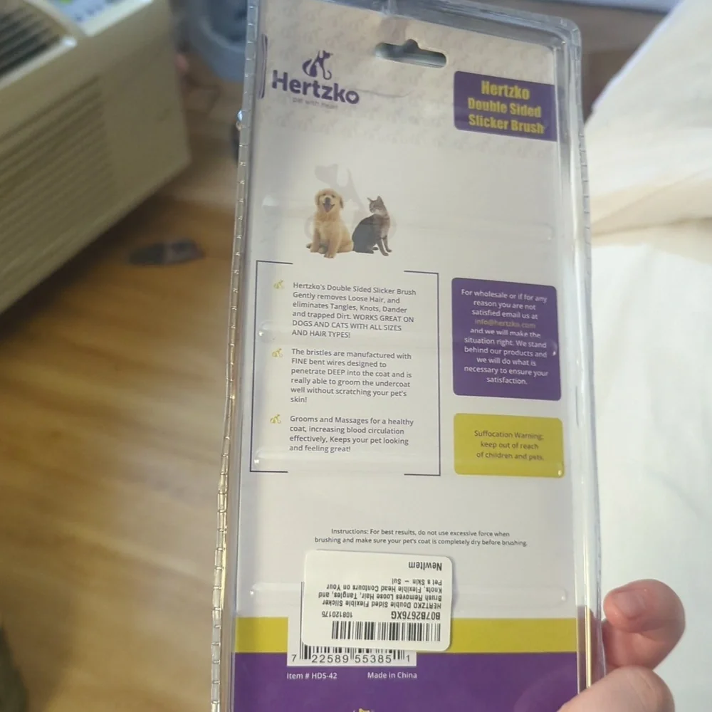 Double sided slicker brush